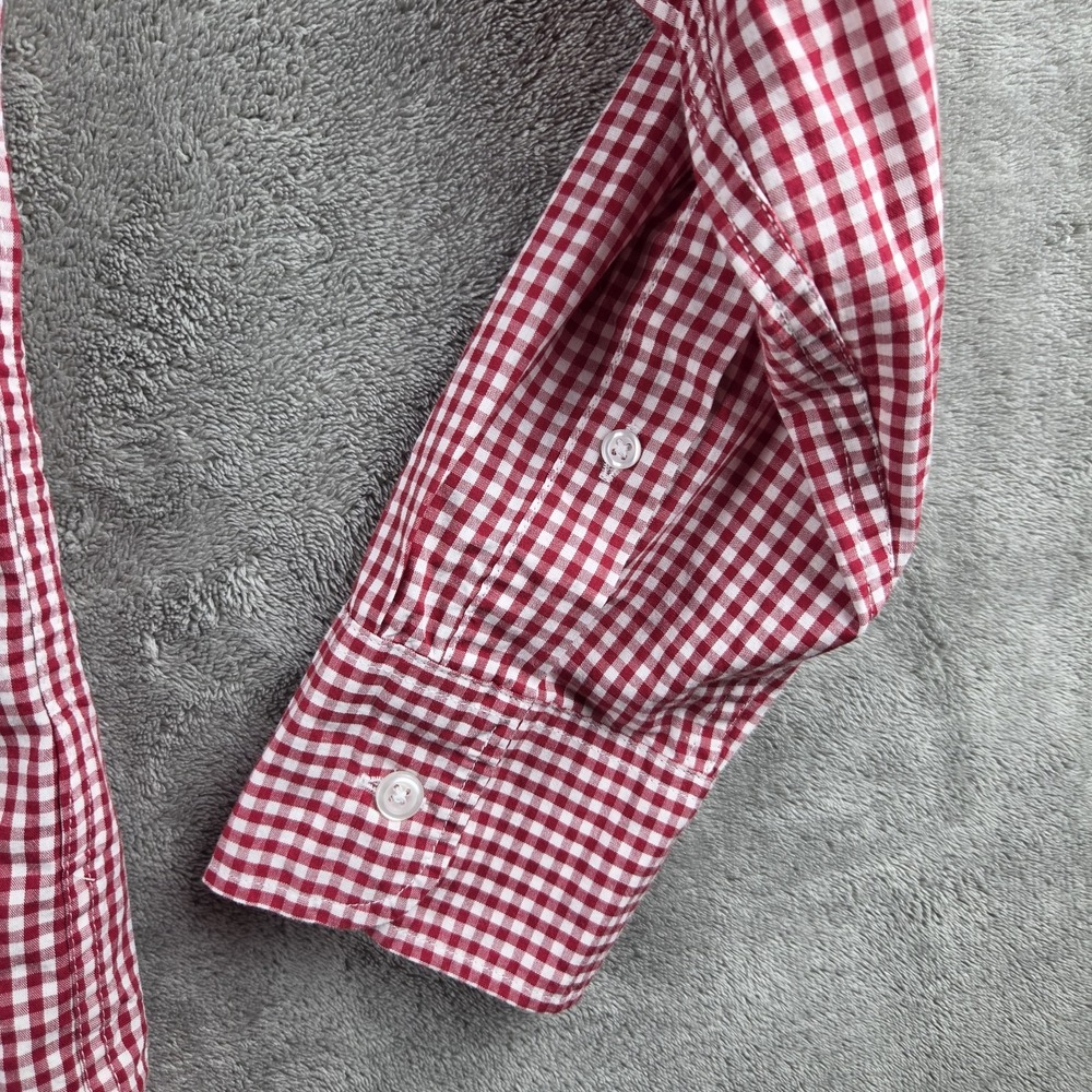NWT J.Crew Classic Fit Flex Washed Button Up Shirt Red Check Mens M MSRP $89 - Picture 7 of 13